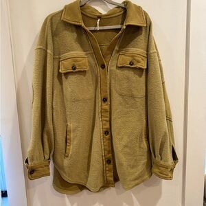 Free People Relaxed Olive Green Jacket • S